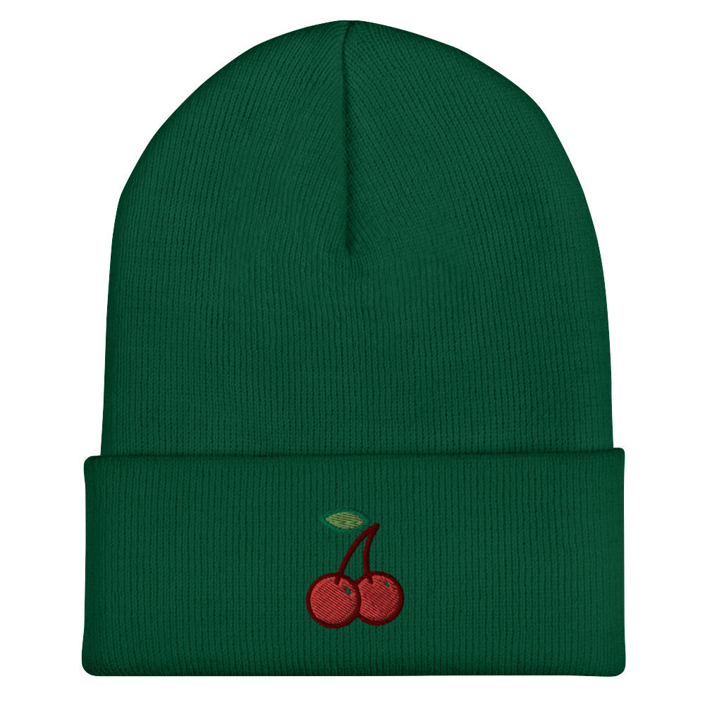 Cherry Cuffed Beanie