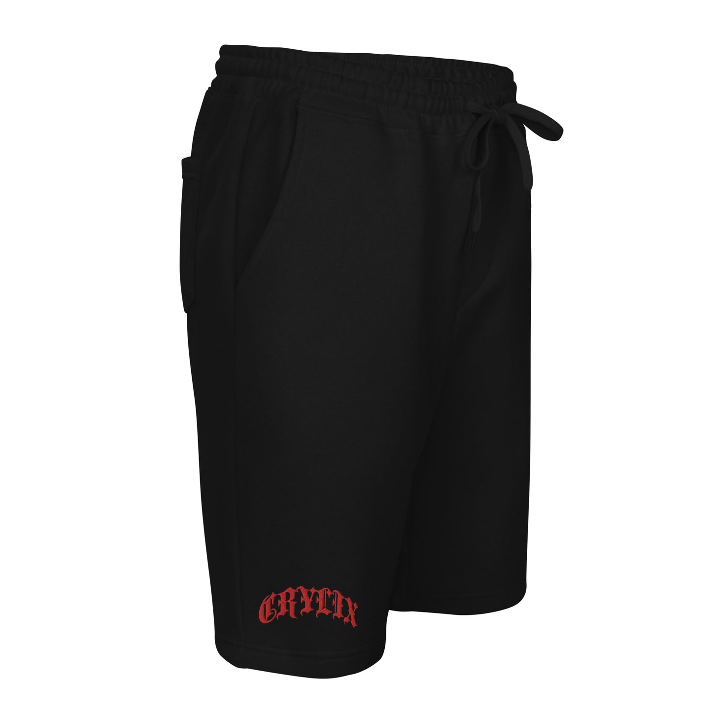 Black Crylix fleece shorts