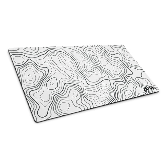 White Topo Crylix Gaming mouse pad .